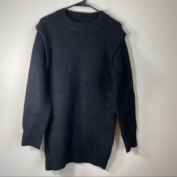 Vero Moda Black Knit Long Sleeve Round Neck Sweater Tunic Size S - Picture 1 of 9